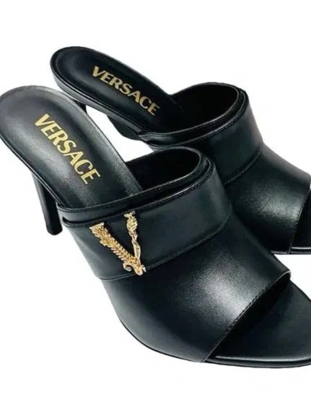 Versace Virtus Heels Mules Size 41